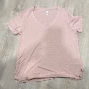 Athleta Pink V-Neck Women's Top